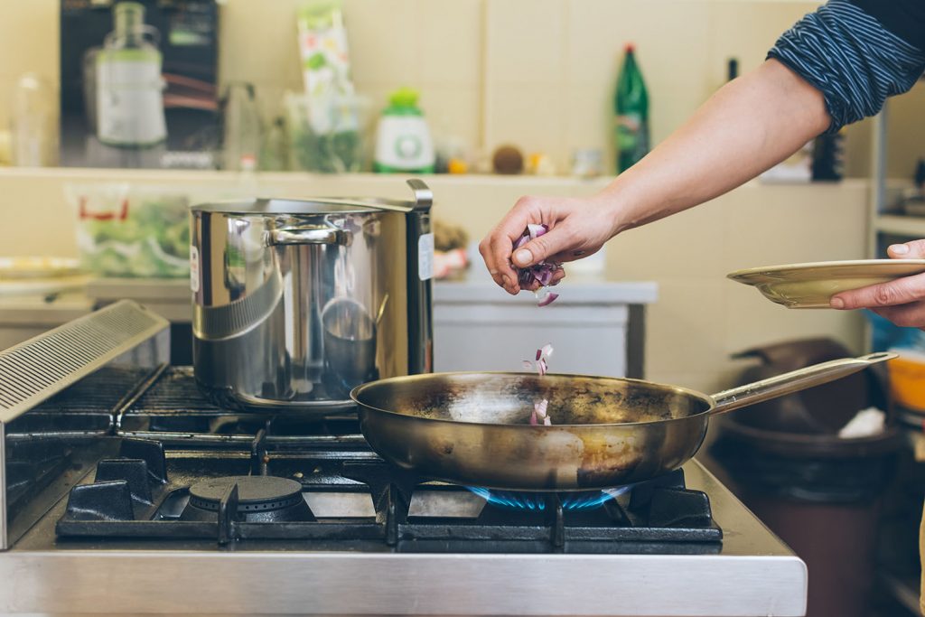 gas stove cooking