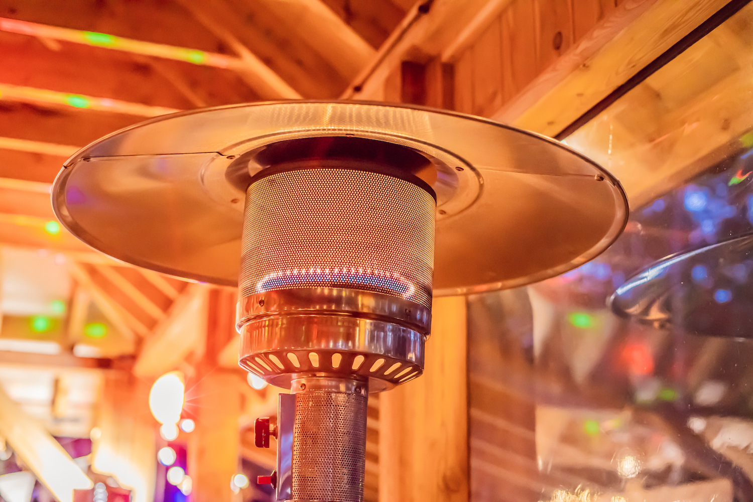 Gas burning indoor patio heater